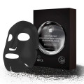 Masque facial hydratant purifiant pour les pores nettoyant en profondeur Masque en feuille noir à l&#39;acide hyaluronique